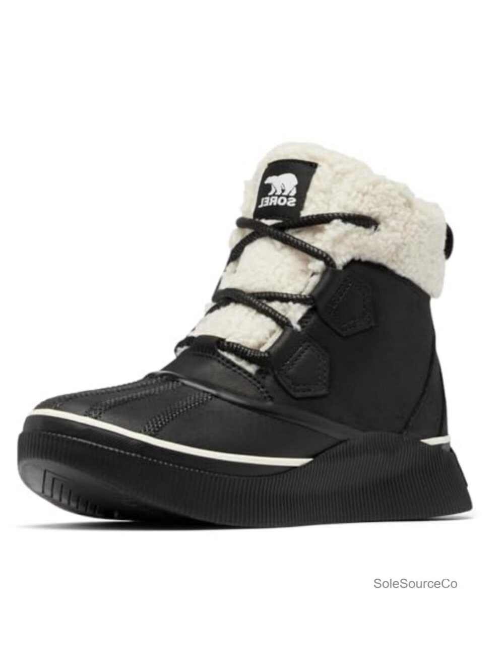 Waterproof Leather Ankle Snow Boot Faux Shearling Insulated Winter